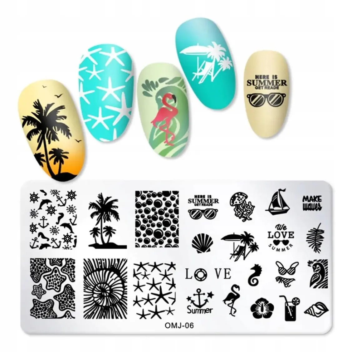 Born Pretty OMJ-06 Nagelstempel Plaat