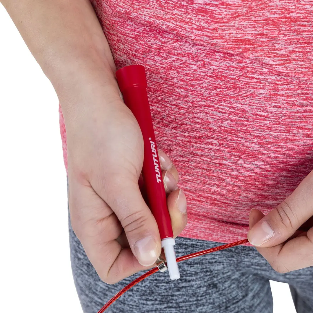 Tunturi Verstelbaar Speed Rope - Springtouw Rood