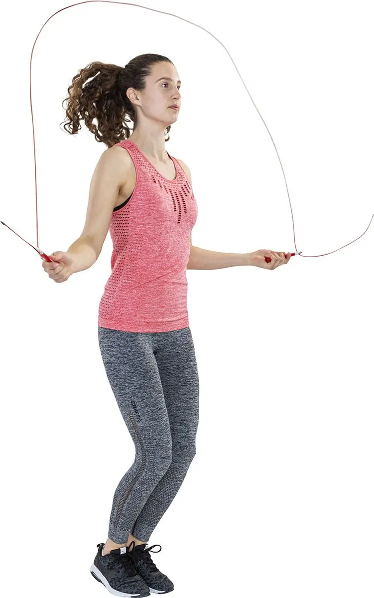 Tunturi Verstelbaar Speed Rope - Springtouw Rood