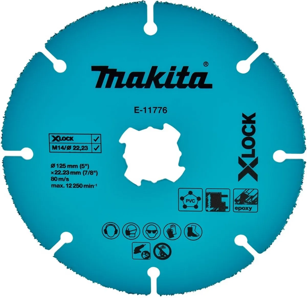 Makita Uni.X-Lock E-11776 Doorslijpschijf 125mm - Metaal