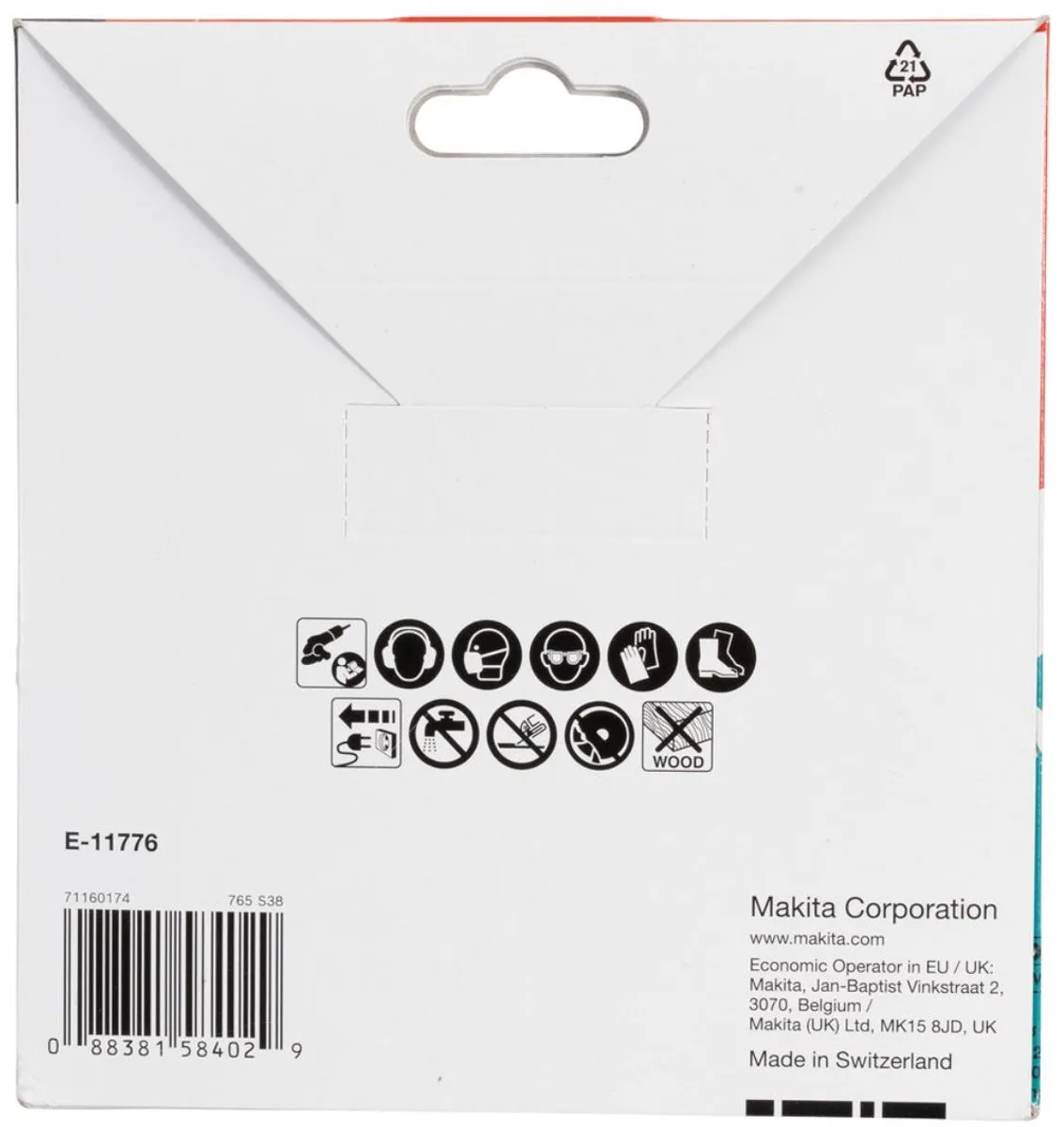 Makita Uni.X-Lock E-11776 Doorslijpschijf 125mm - Metaal