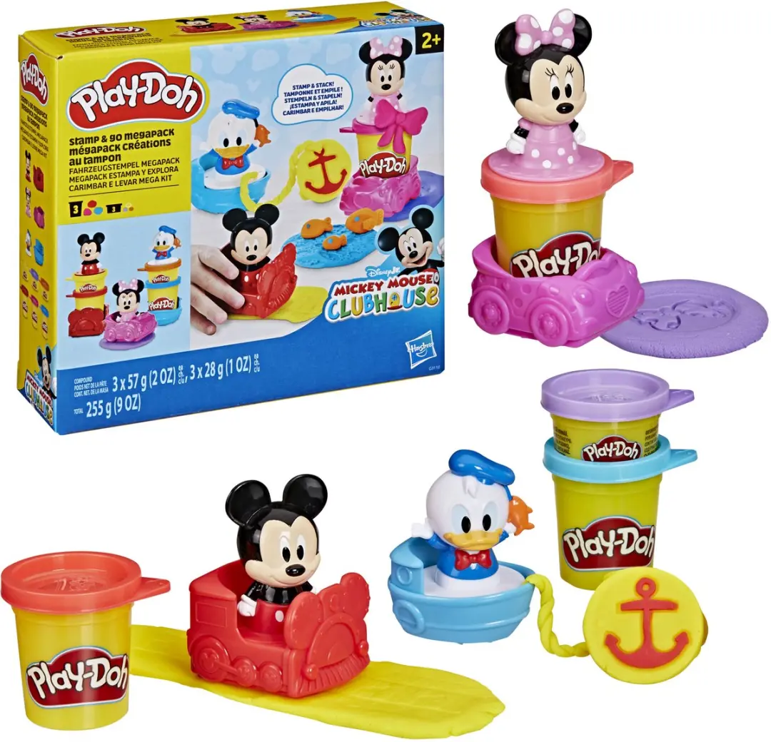 Play-Doh Disney Junior Stamp & Go Megapack - 12 Stuks