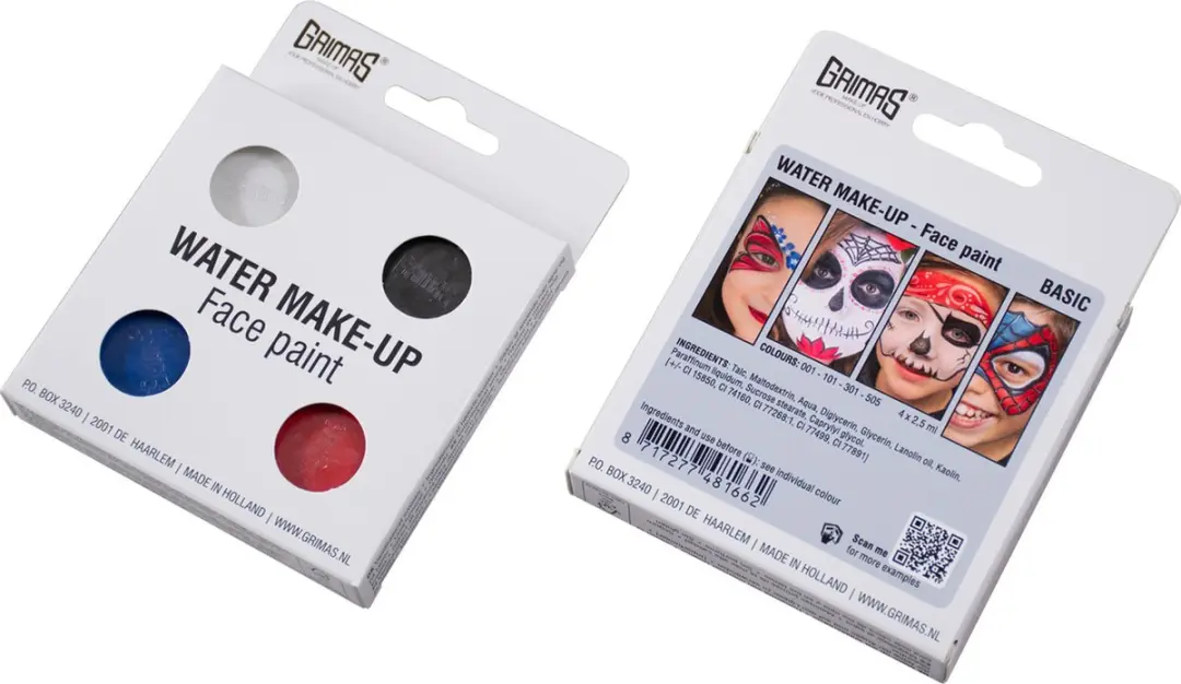 Grimas Water Make-up - 4x2,5ml Multicolour