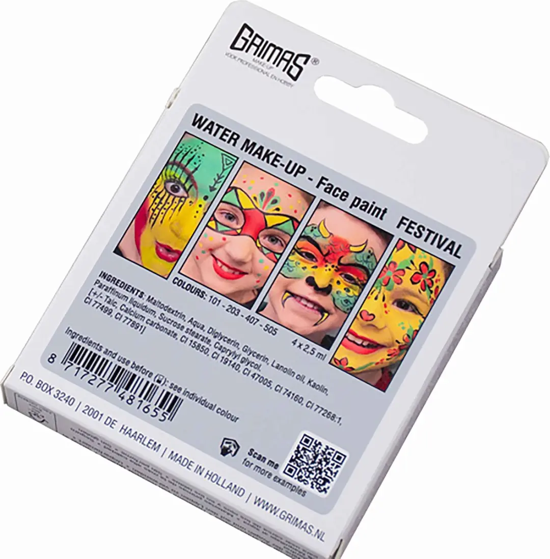 Grimas Water Make-up - 4x2,5ml Multicolour