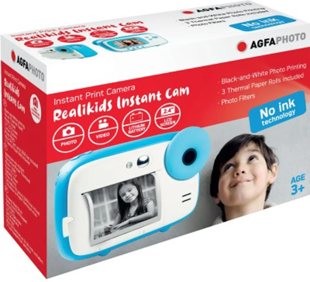 AgfaPhoto Realkids Cam Instant Camera Wit/Blauw