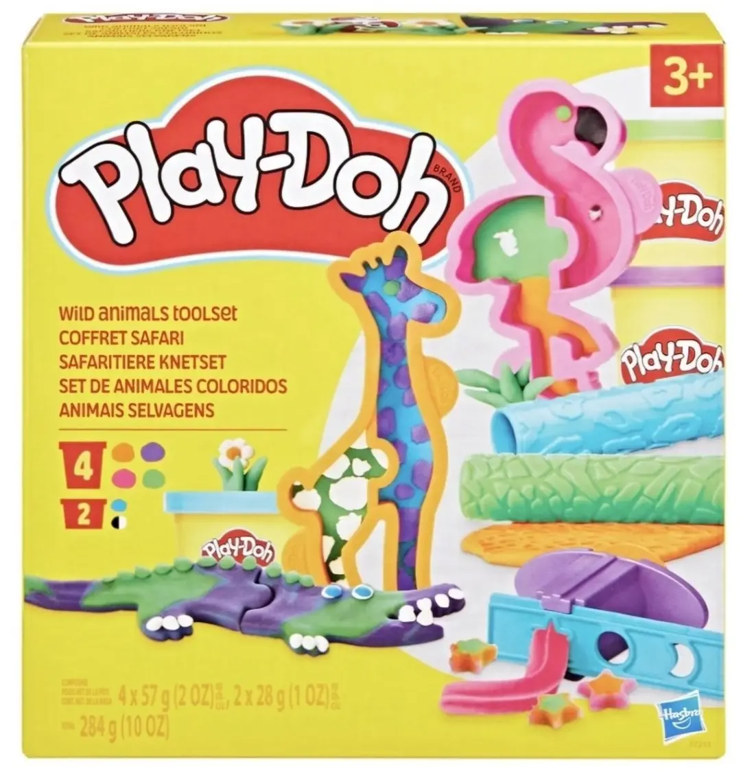 Play-Doh Klei Set Wilde Dieren - 6 Stuks