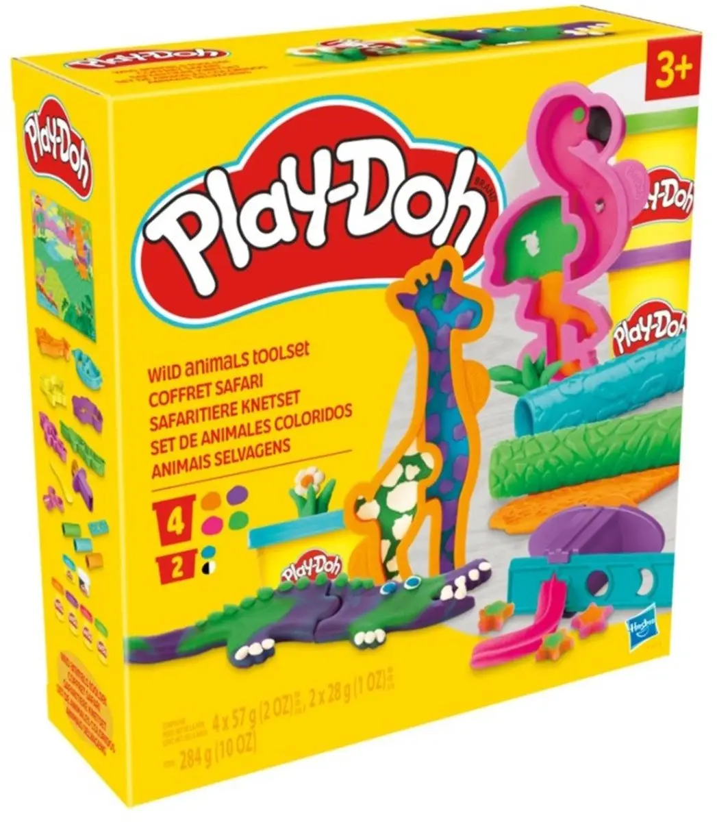 Play-Doh Klei Set Wilde Dieren - 6 Stuks