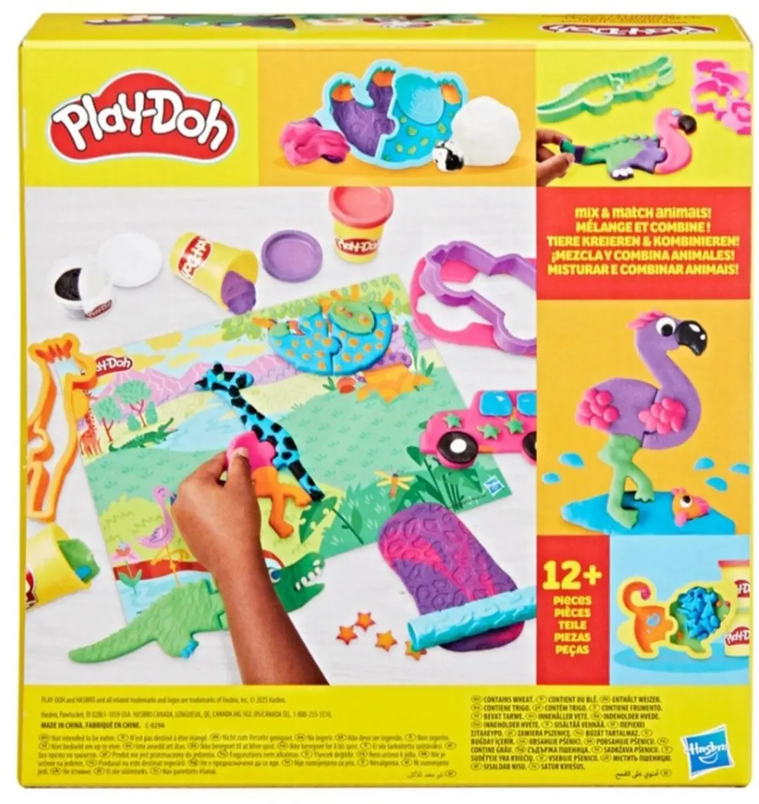 Play-Doh Klei Set Wilde Dieren - 6 Stuks