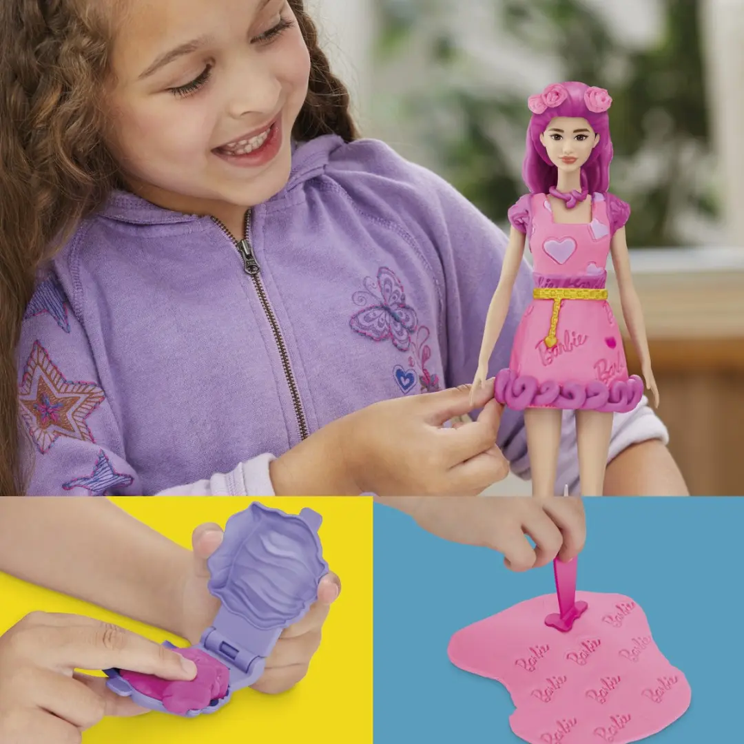 Play-Doh Barbiepop Hartjes en Haar Boetseerklei - 15 Stuks
