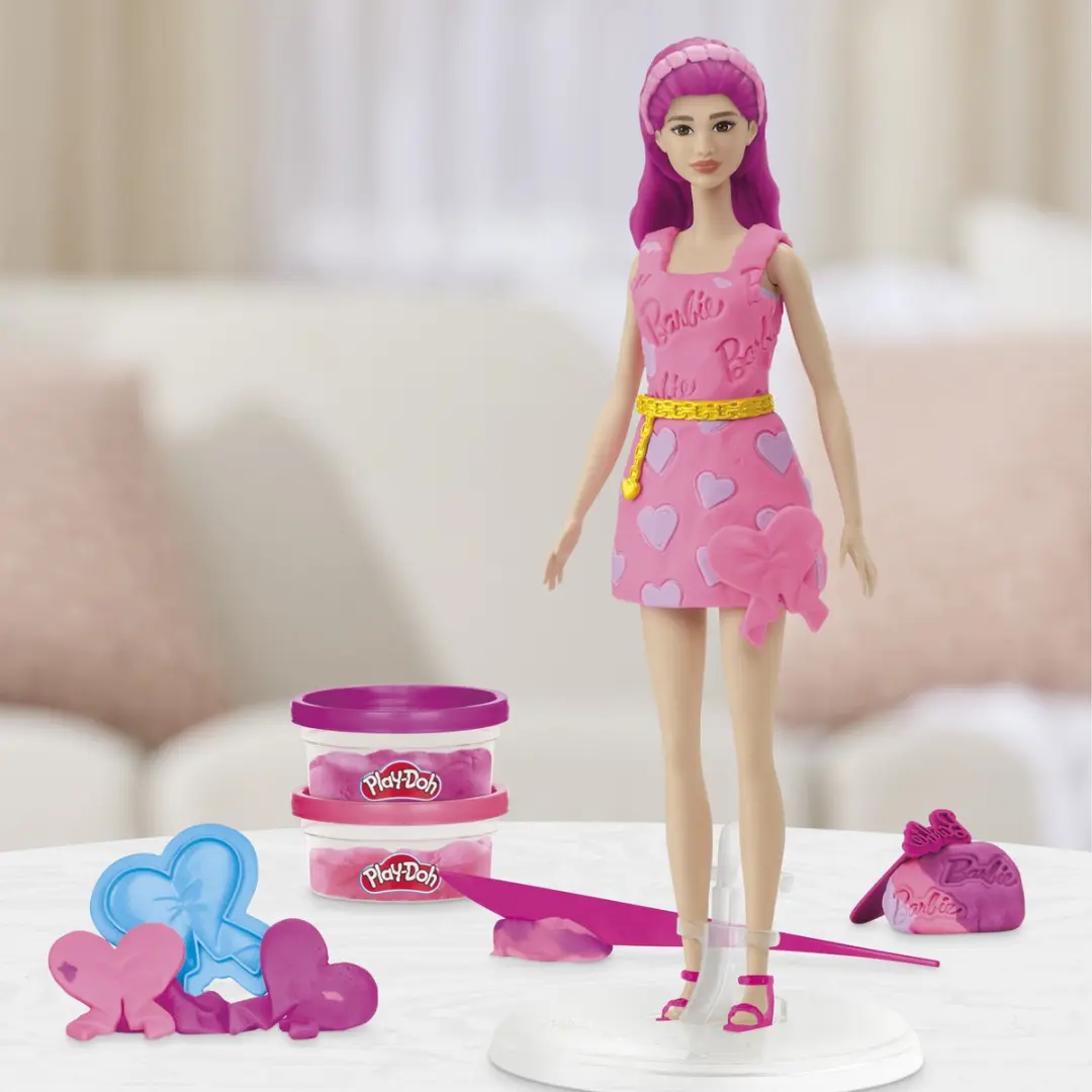 Play-Doh Barbiepop Hartjes en Haar Boetseerklei - 15 Stuks - afbeelding 6 van 6