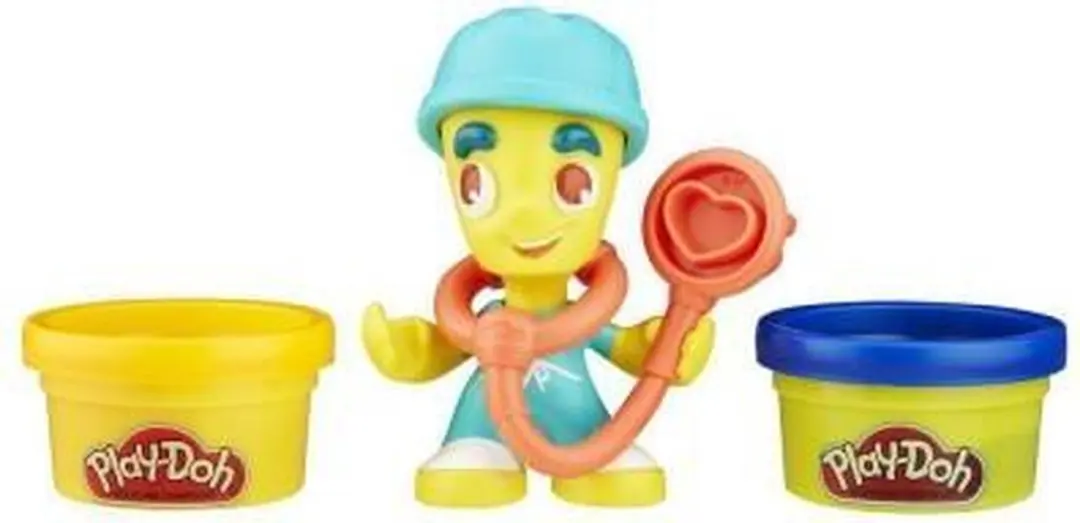 Play-Doh Town Figuren - Meerkleurig - 3 Potjes 56g