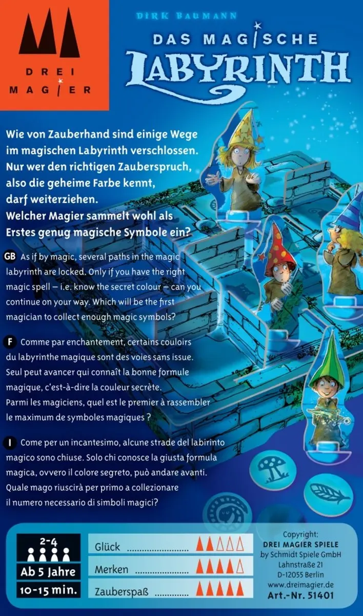 Drie Magiers Spellen Het Magische Labyrint 51401 - Geheugen- en familiespel