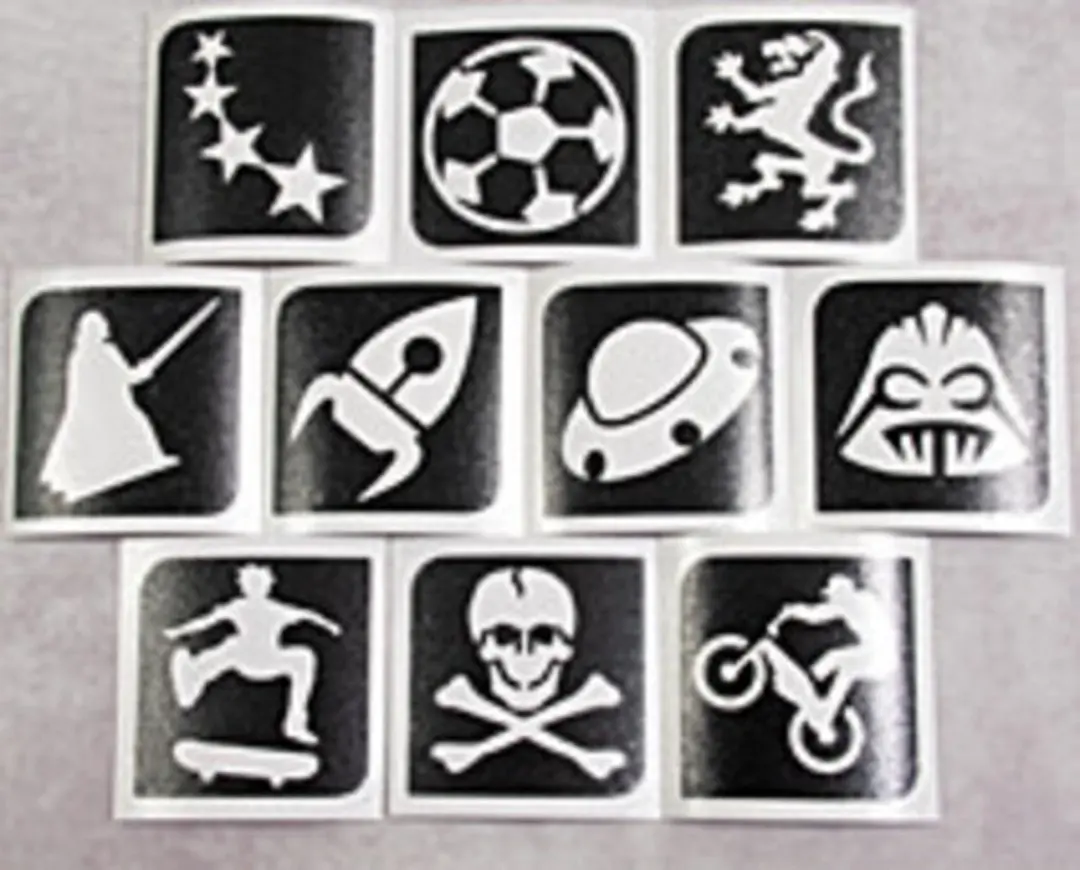 Grimas Glitter Tattoo Stencils