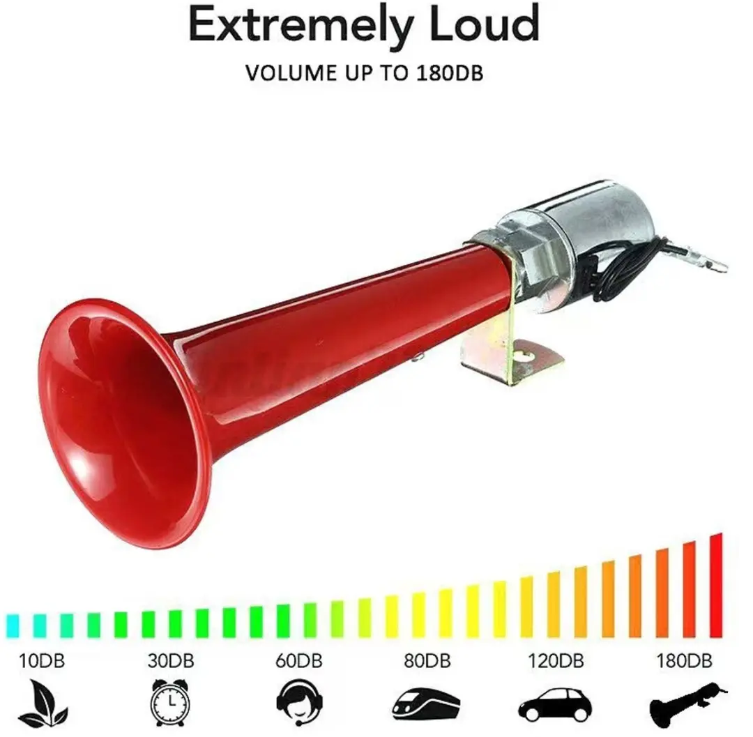 RedParrot 12V Luchthoorn - Rood