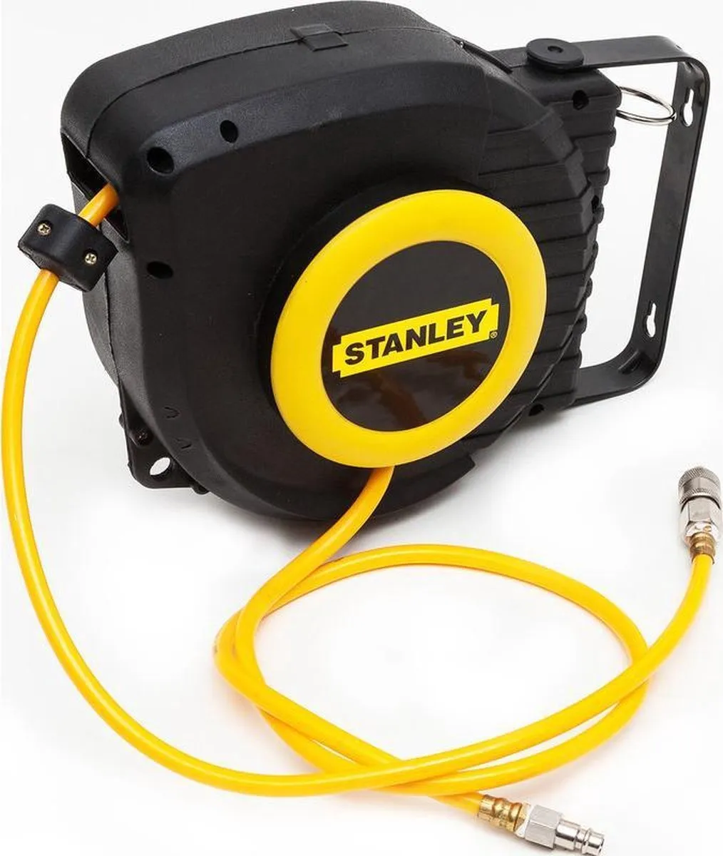 Stanley Perslucht Luchtslanghaspel 9m - Muurmontage