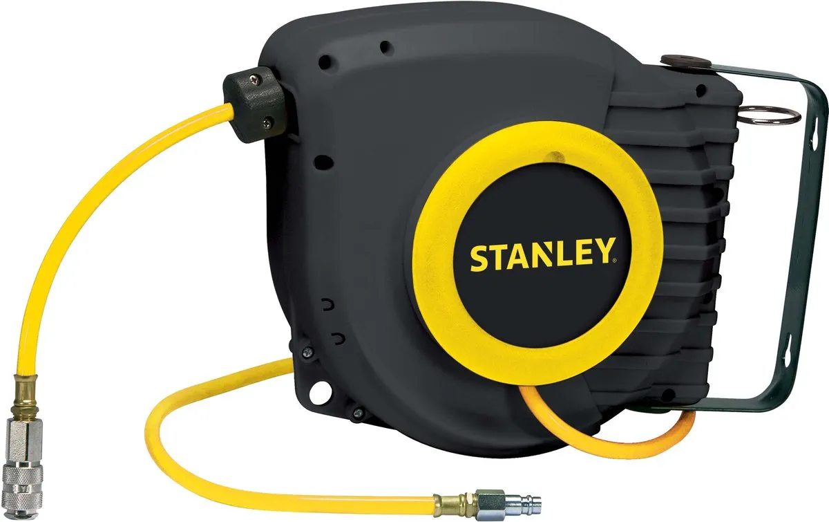 Stanley Perslucht Luchtslanghaspel 9m - Muurmontage