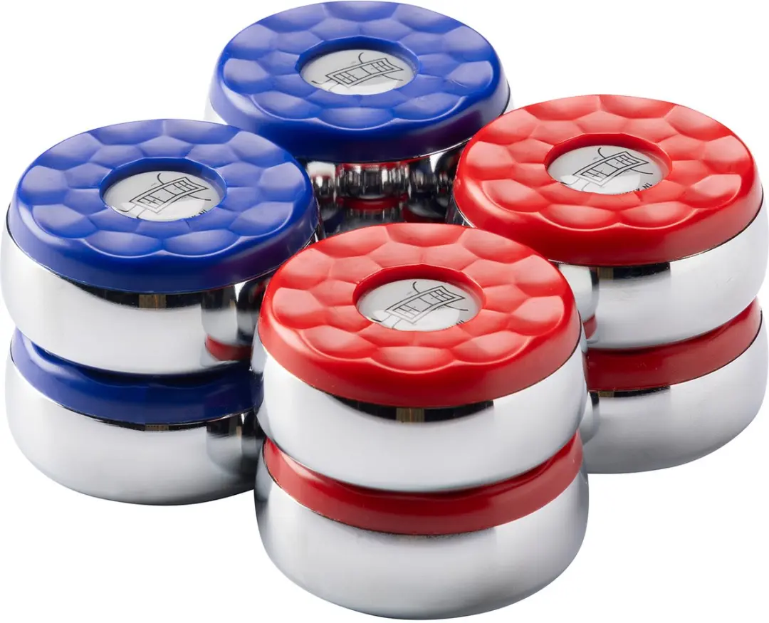 Buffalo Shuffleboard Pucks A08-TSP-0258 - 8 Stuks (4x Blauw, 4x Rood)