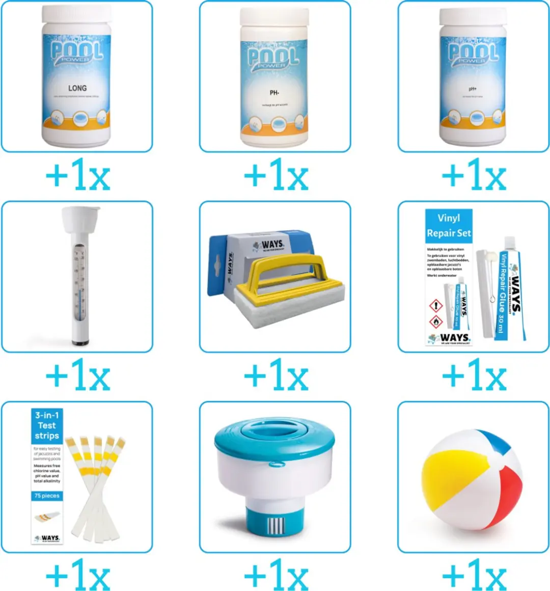 Pool Power Zwembad Onderhoudspakket 9-delig