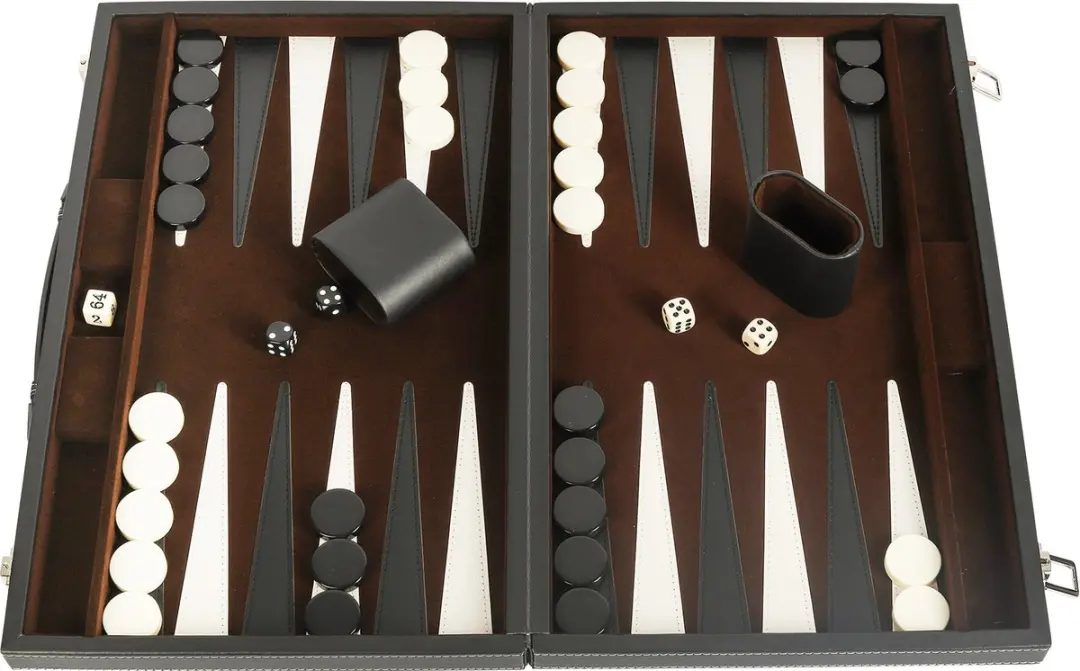 Buffalo Backgammon 1216M - 46x28cm - Zwart