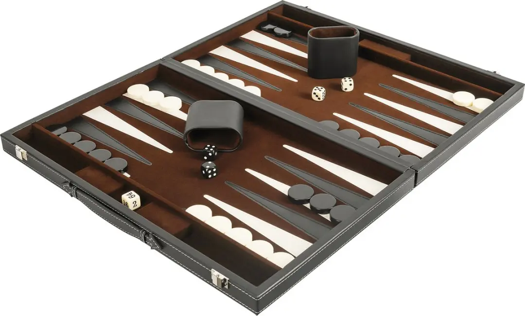 Buffalo Backgammon 1216M - 46x28cm - Zwart