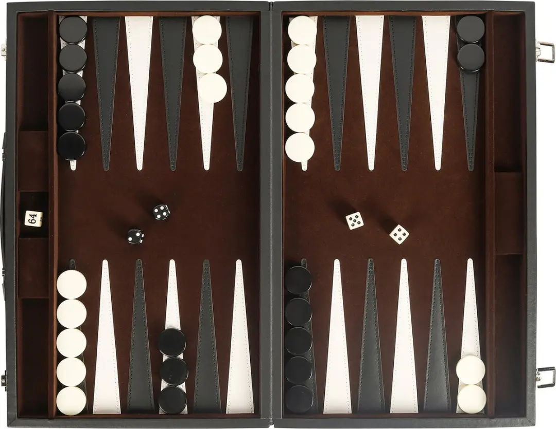 Buffalo Backgammon 1216M - 46x28cm - Zwart