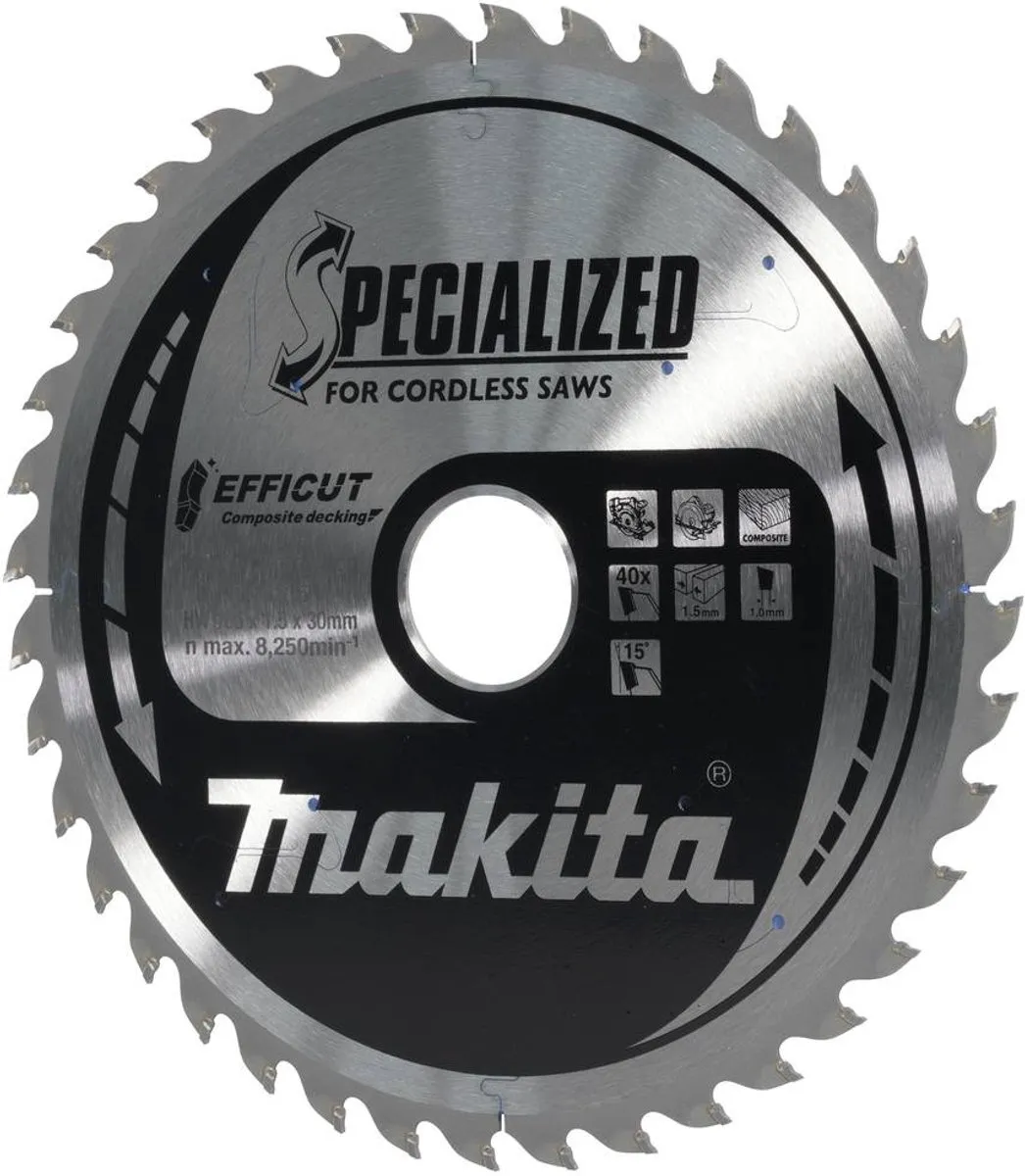 Makita E-12170 Cirkelzaagblad WPC 185mm 40T