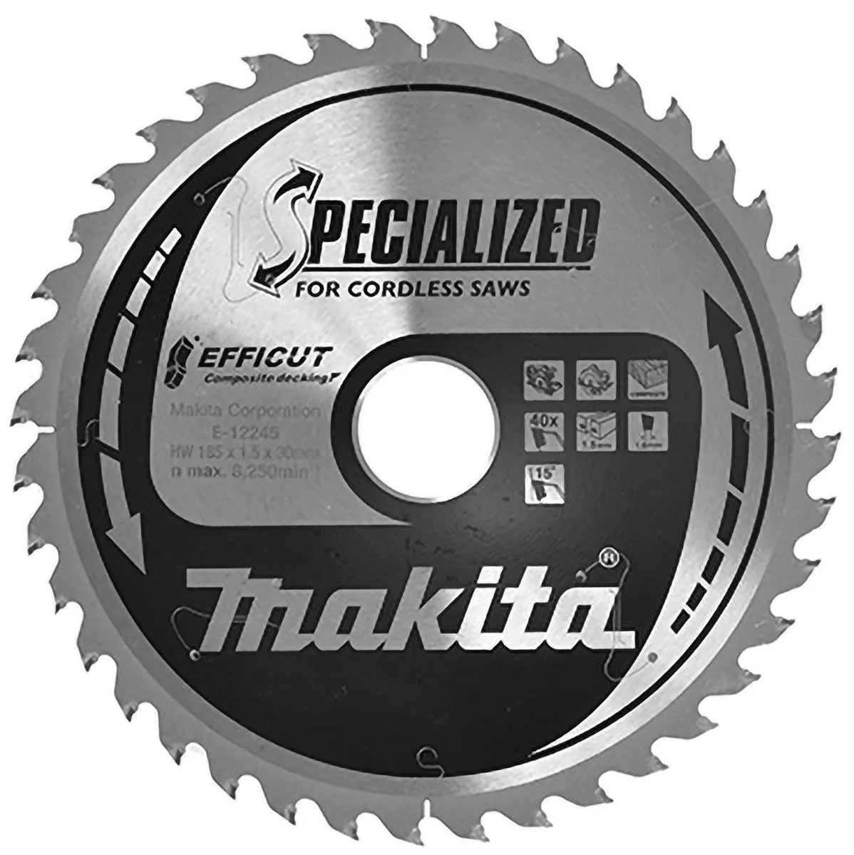 Makita E-12170 Cirkelzaagblad WPC 185mm 40T