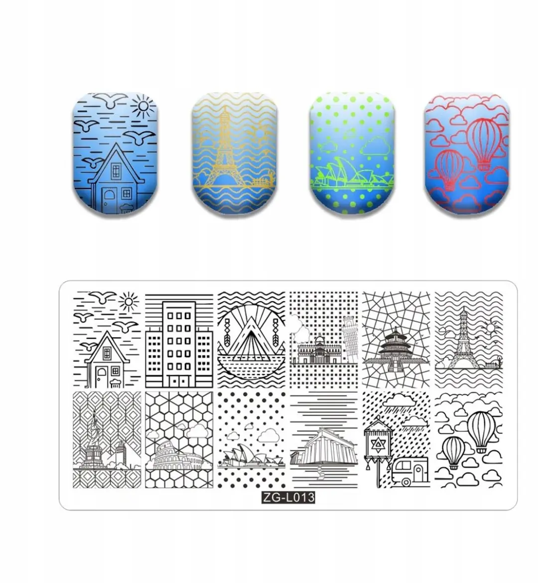 Born Pretty Nageldecoratie Stempelplaat ZG-L013 - 12x6cm