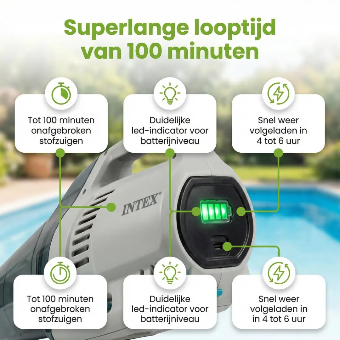 Pool Power Onderhoudspakket 3-delig - Chloor, Scrubborstel & Stofzuiger