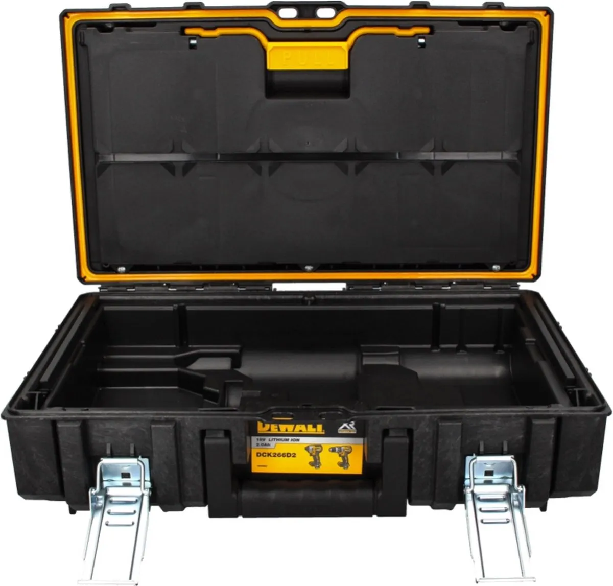 DeWalt Tough Box DS150 Gereedschapskoffer - Zwart/Geel - met 2.0Ah Inzetstuk