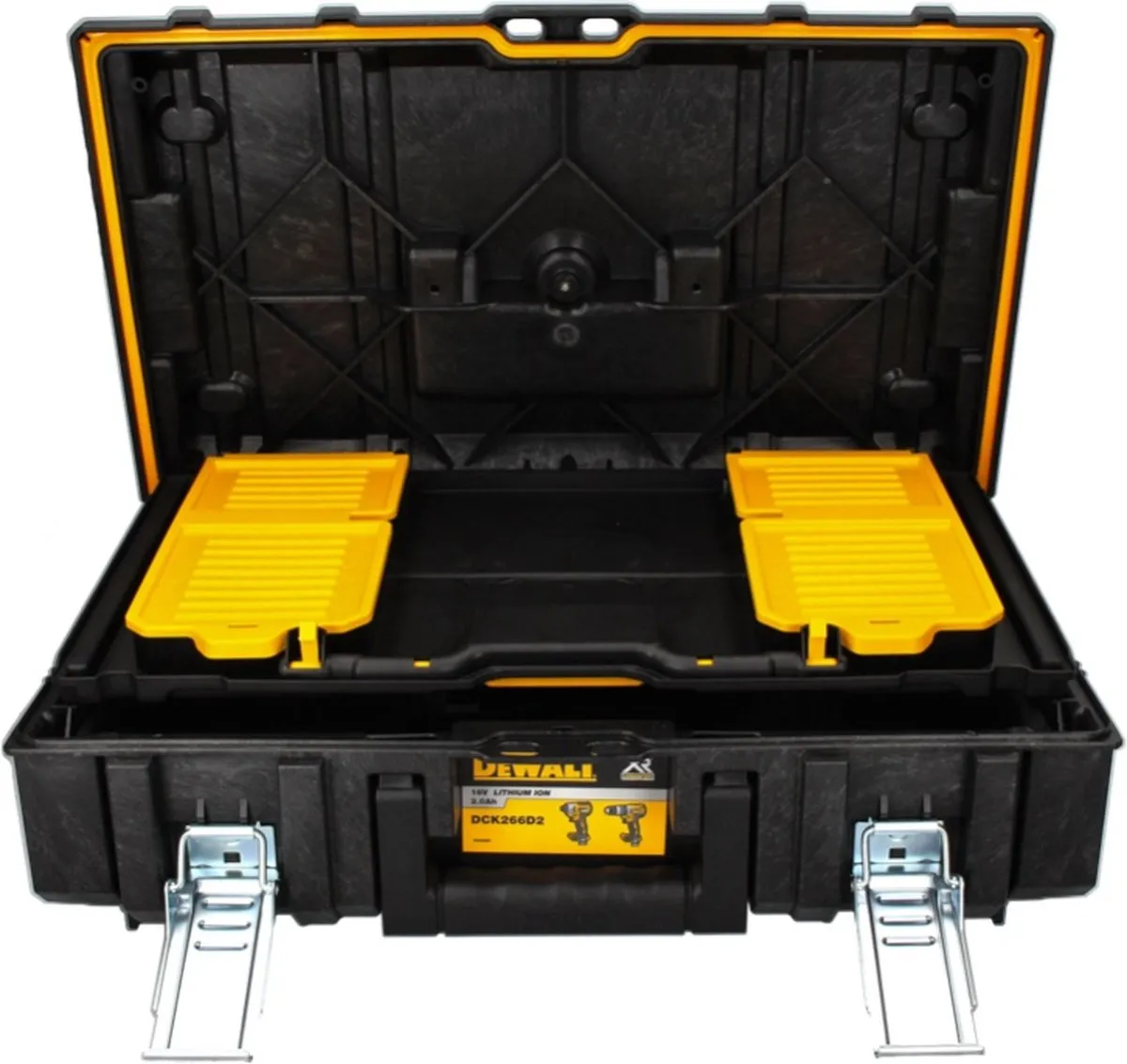 DeWalt Tough Box DS150 Gereedschapskoffer - Zwart/Geel - met 2.0Ah Inzetstuk