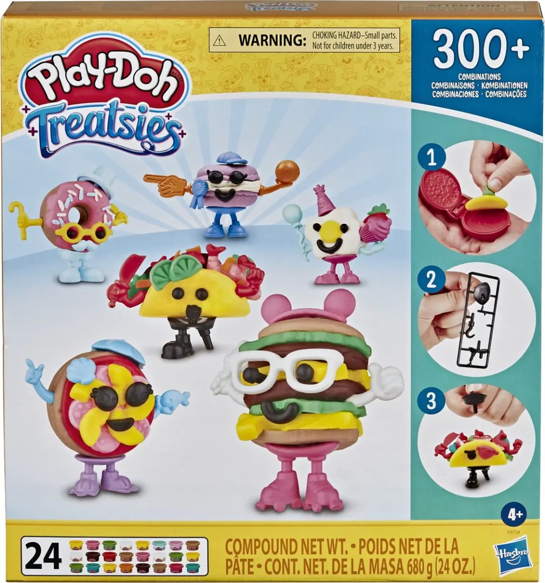 Play-Doh Treatsies 6 Potjes Klei - Multicolor