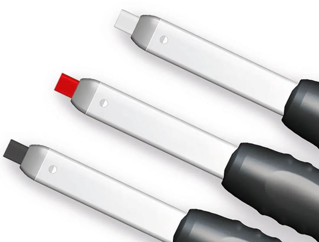 Pica 6045 Navulling Markeerpotlood - 12 Stuks - Rood/Grafiet/Wit