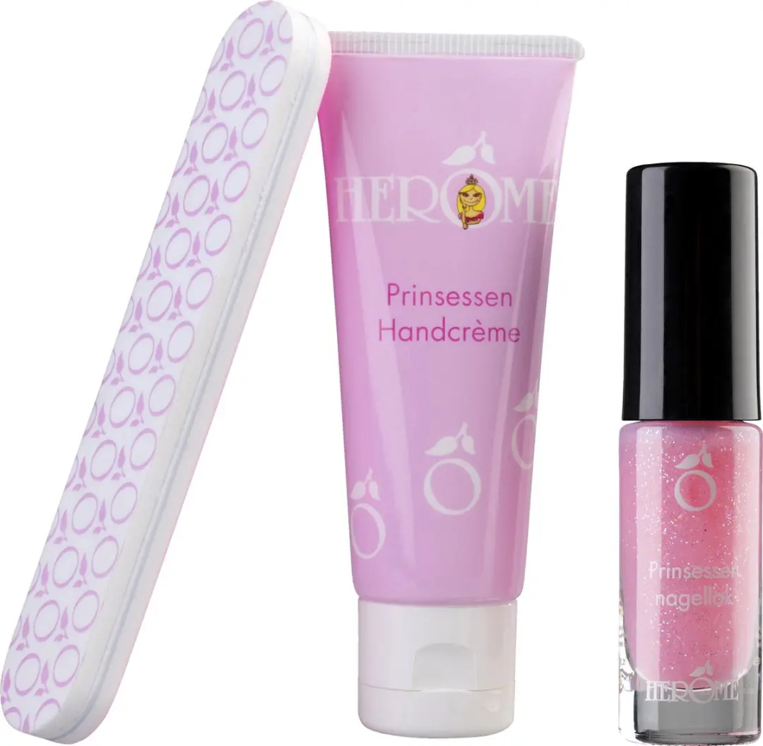 Herome Kinder Prinsessen Cadeau Set - Roze Glitter Nagellak 25ml