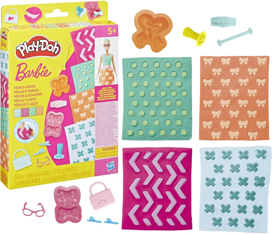 Play-Doh Barbie Parels en Strikken Patroonpakket - 12 Stuks