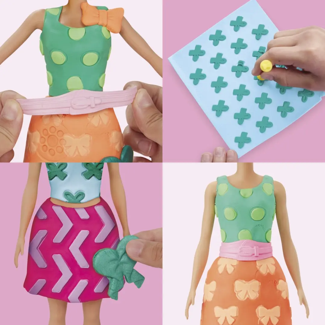 Play-Doh Barbie Parels en Strikken Patroonpakket - 12 Stuks