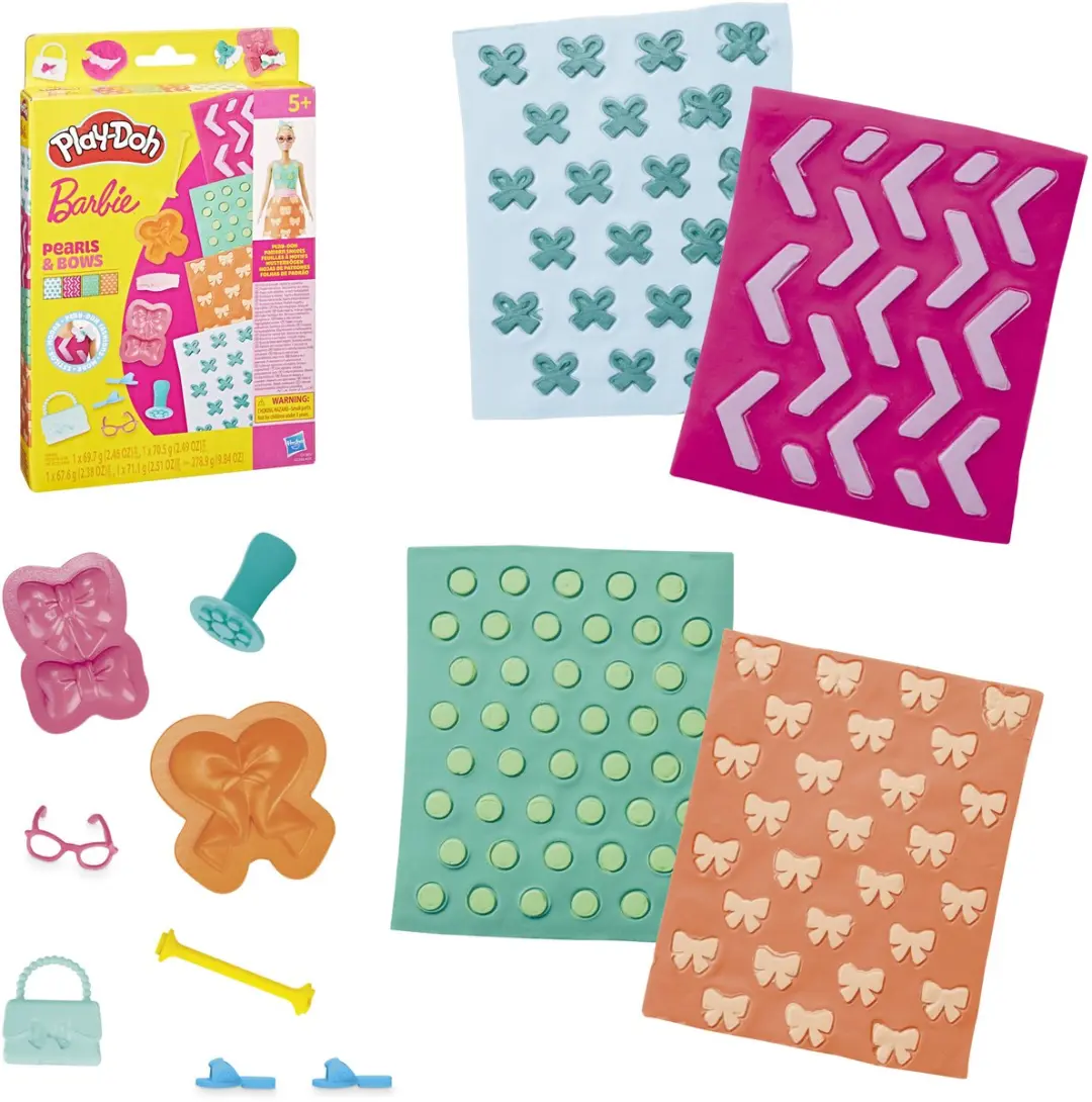 Play-Doh Barbie Parels en Strikken Patroonpakket - 12 Stuks