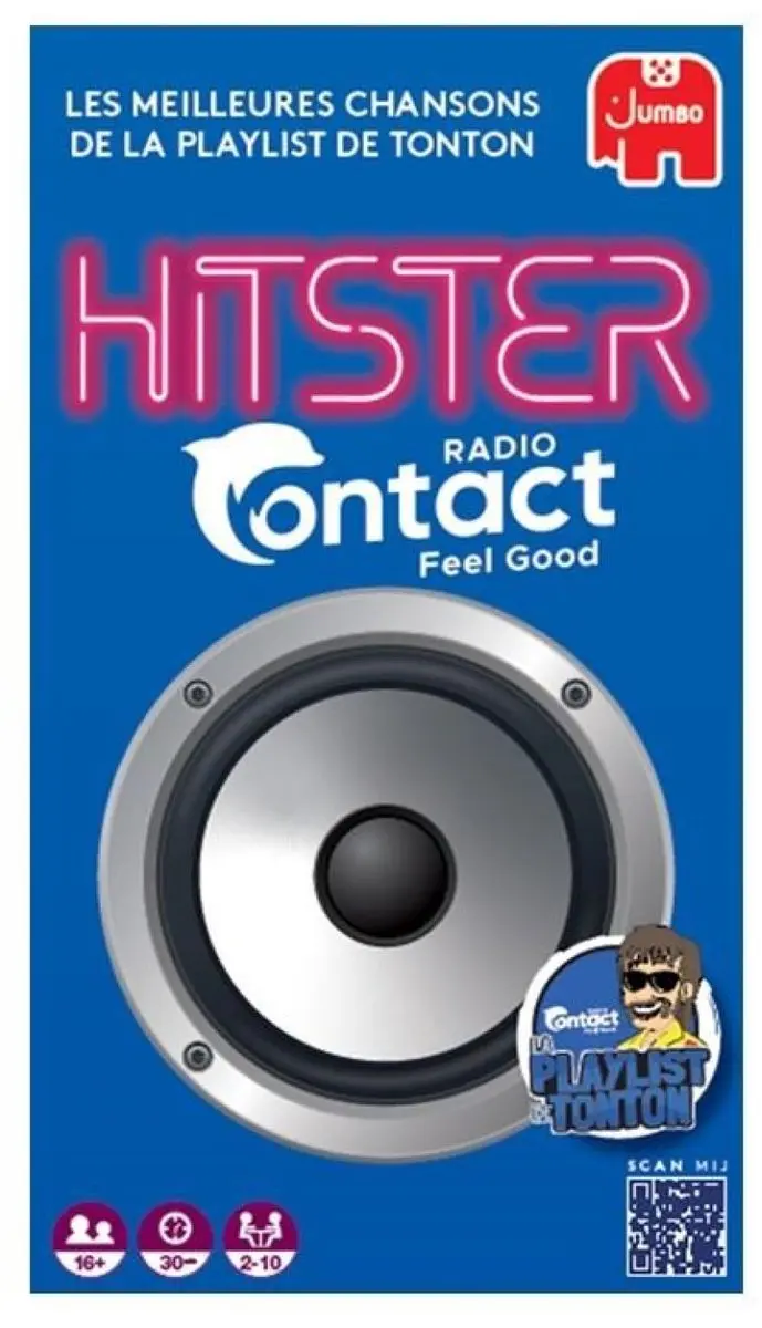 Hitster Radio Contact Partyspel - 300 Kaarten - 20 Spelers