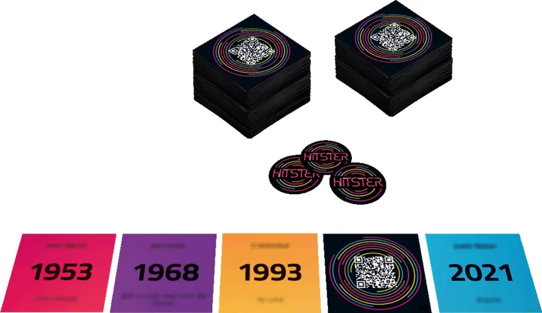 Hitster Radio Contact Partyspel - 300 Kaarten - 20 Spelers
