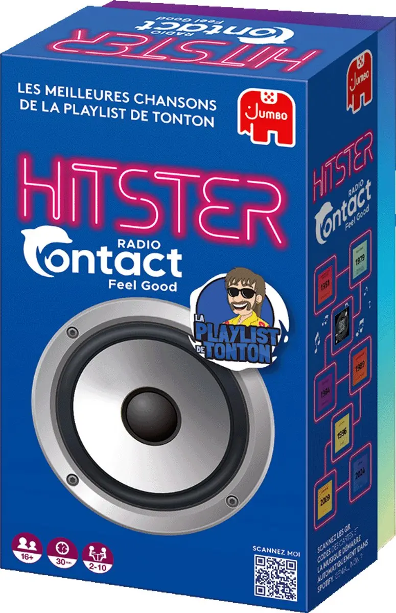Hitster Radio Contact Partyspel - 300 Kaarten - 20 Spelers