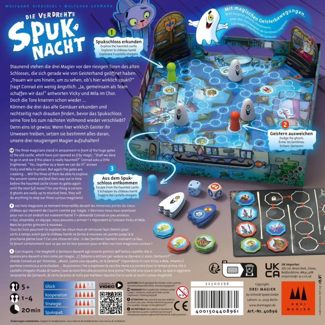Drie Magiers Spellen Die Verdraaide Spooknacht 40896 - Coöperatief Spel - 1-4 Spelers