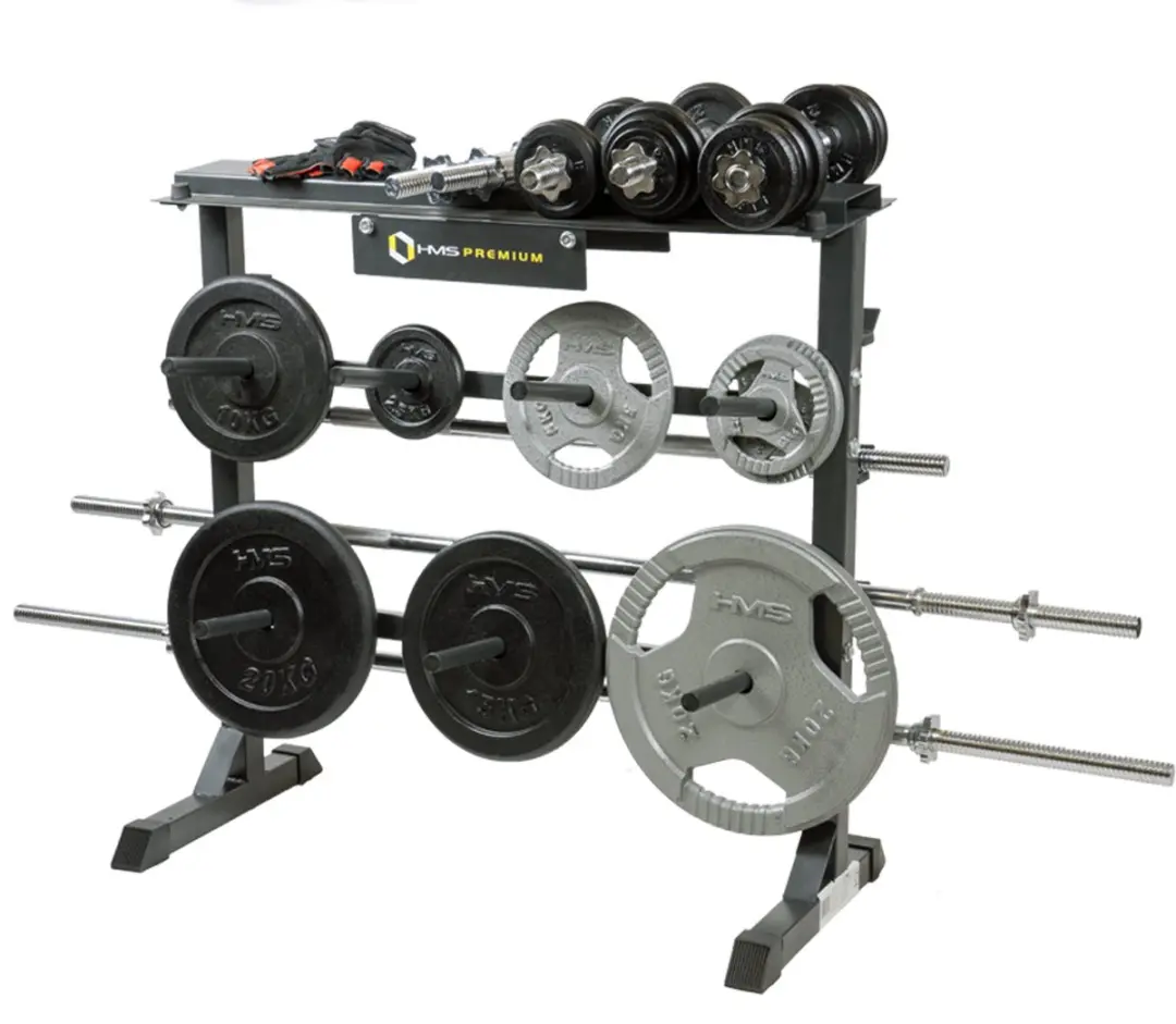 HMS Premium Opbergrek voor Halters en Dumbbells - Zwart - afbeelding 6 van 6