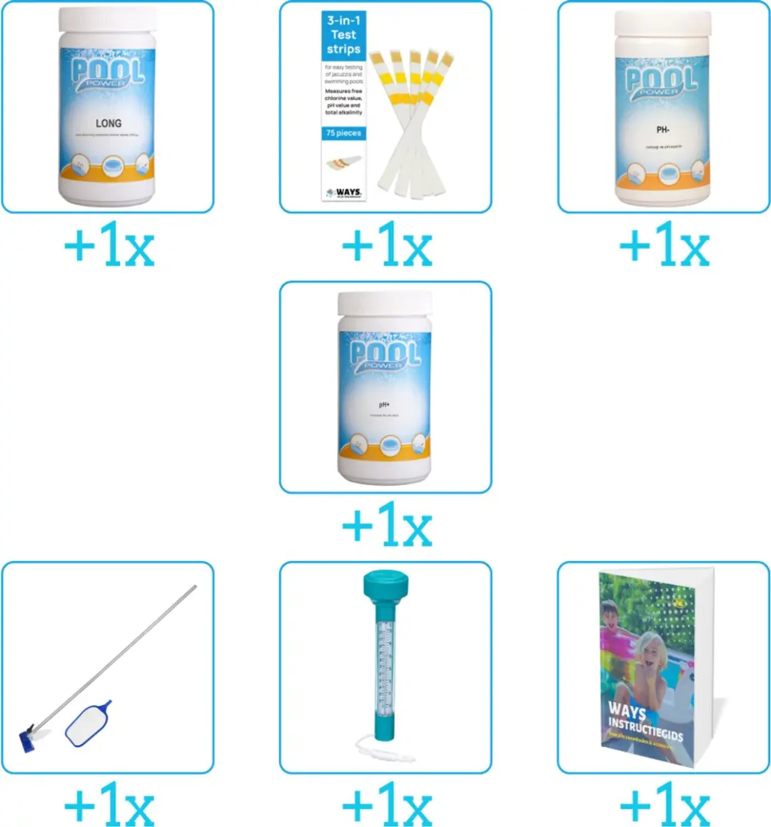 Pool Power Zwembad Onderhoudspakket 7-delig