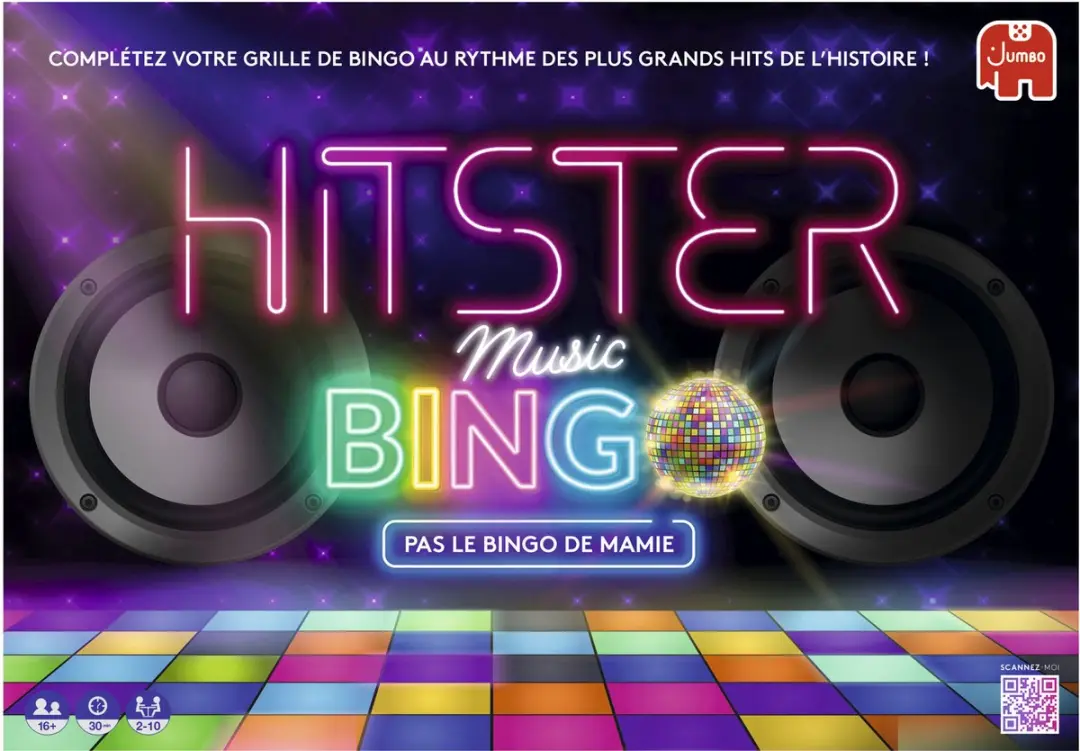 Hitster Bingo FR Franstalig Partyspel 1130100384 - 10 Spelers