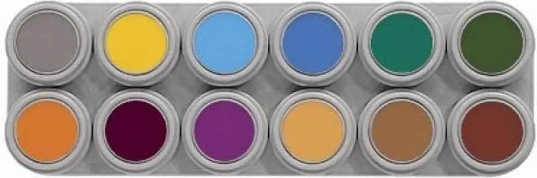 Grimas Water Make-up Palette B - 12 Kleuren