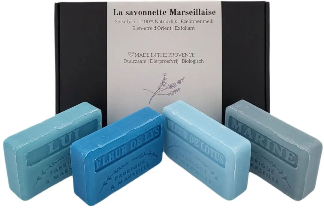Savon de Marseille Zeepslingerpakket - 4 Stuks - Blauw
