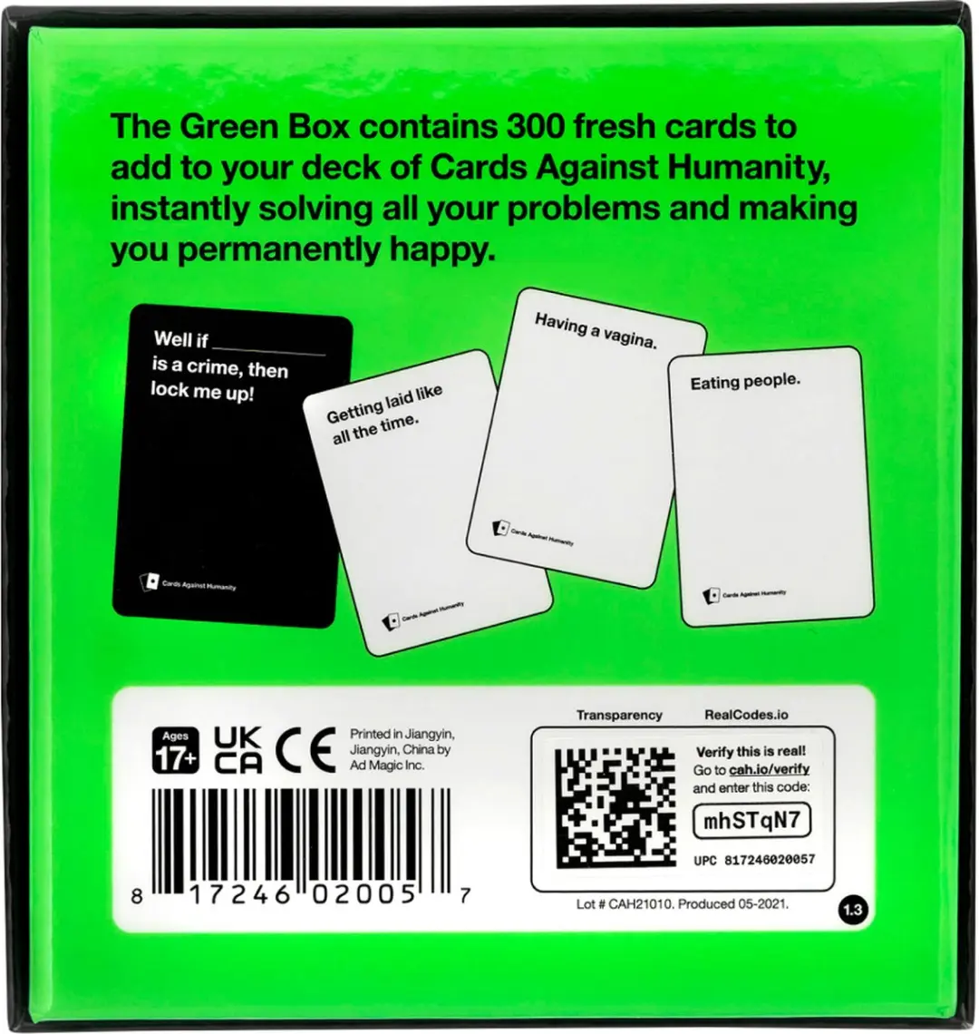 Cards Against Humanity Green Box Uitbreiding - Engelstalig
