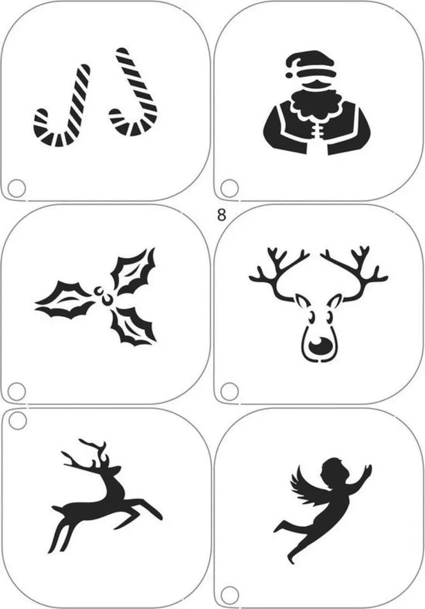 Grimas Kerst Schminksjablonen nr.8
