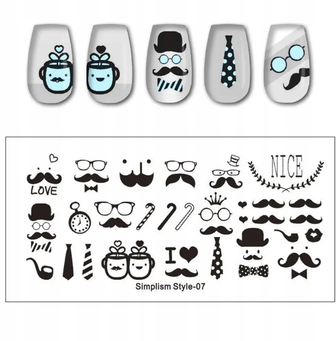 Born Pretty Simplism Nagelstempelplaat 07