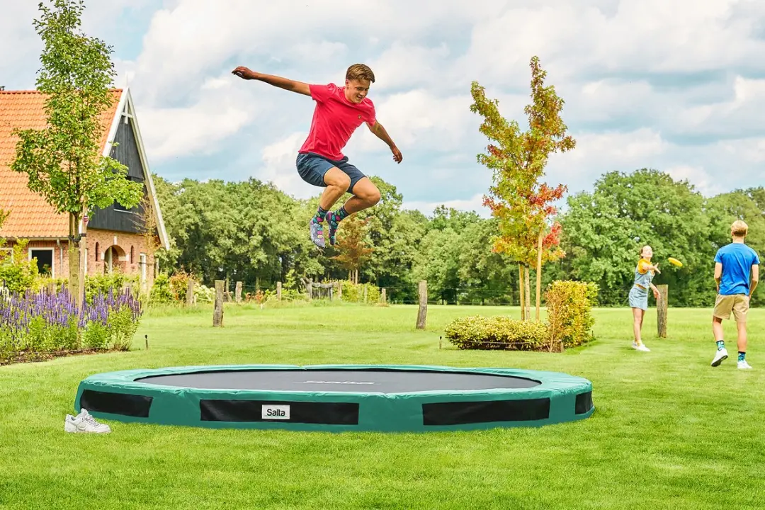 Salta Premium Ground Sports Inground Trampoline - Ø427cm Groen